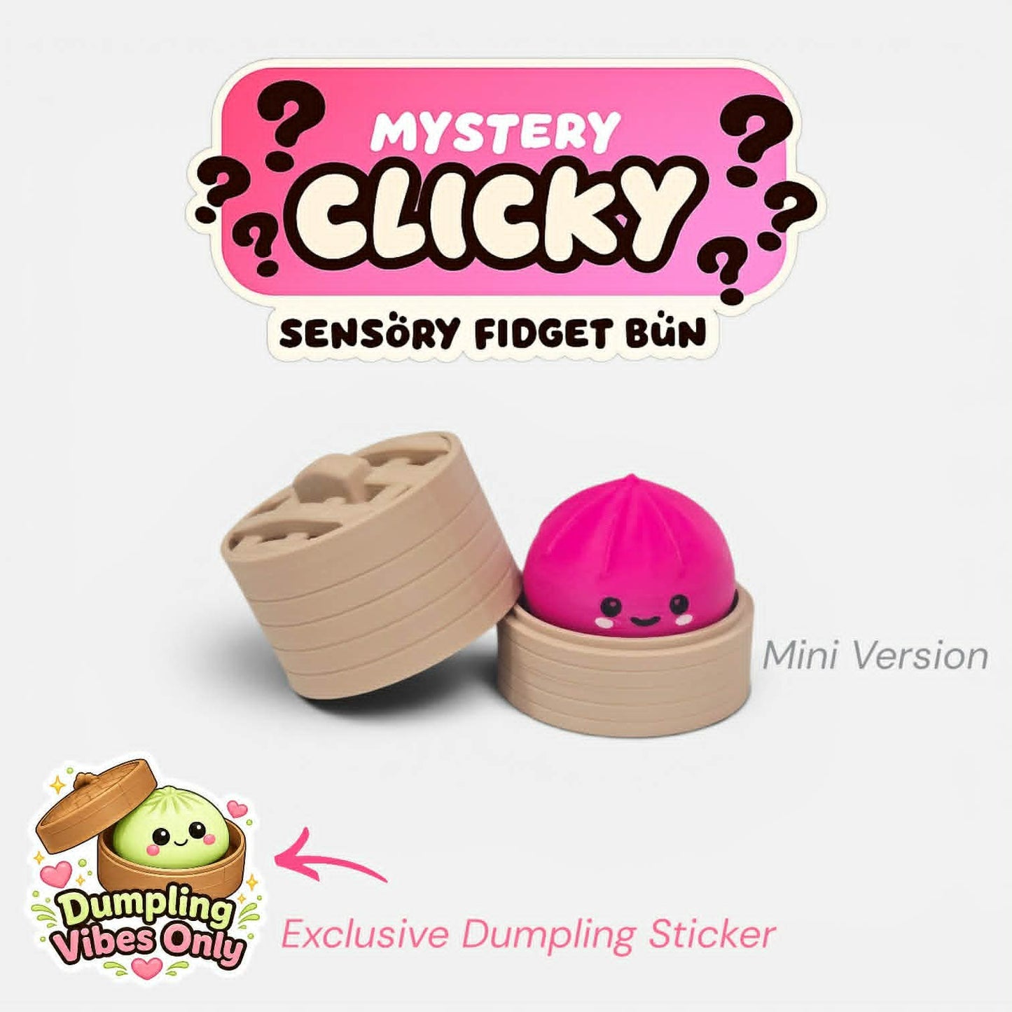 Mystery Mini Dumpling Clicker | Sensory Fidget Bun