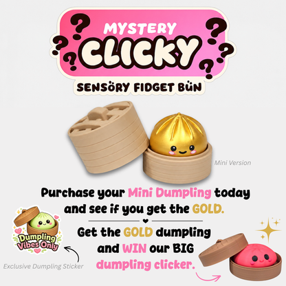 Mystery Mini Dumpling Clicker | Sensory Fidget Bun