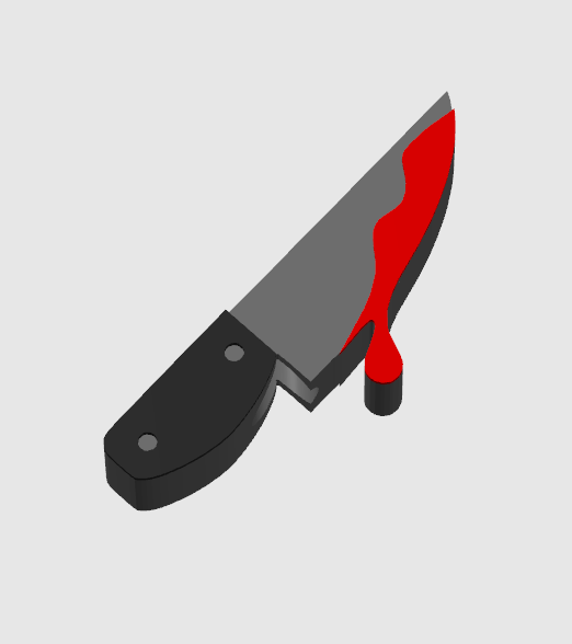 Bloody Knife Straw Charm