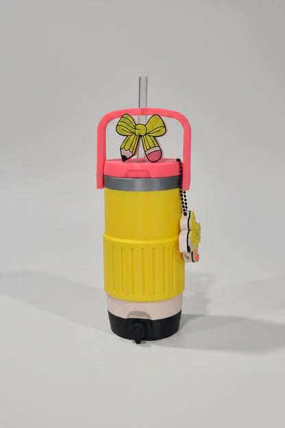 Teacher Pencil Straw Charm